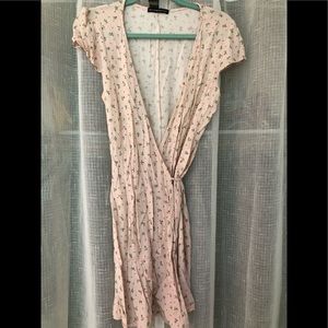 Brandy Melville pink wrap dress